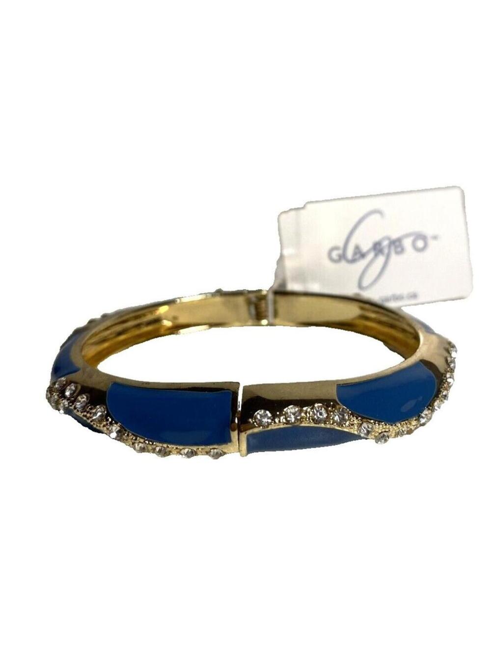 Women's Blue/Gold Jewelled Bracelet Costume